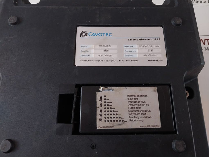 Cavotec Mc 3300 Ex Remote Control Mc-ex-cd-pll-434