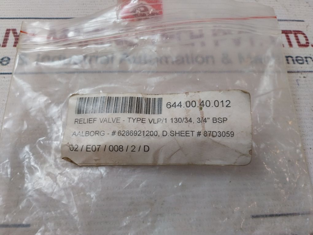 Cbf Vlp40L3802 Relief Valve