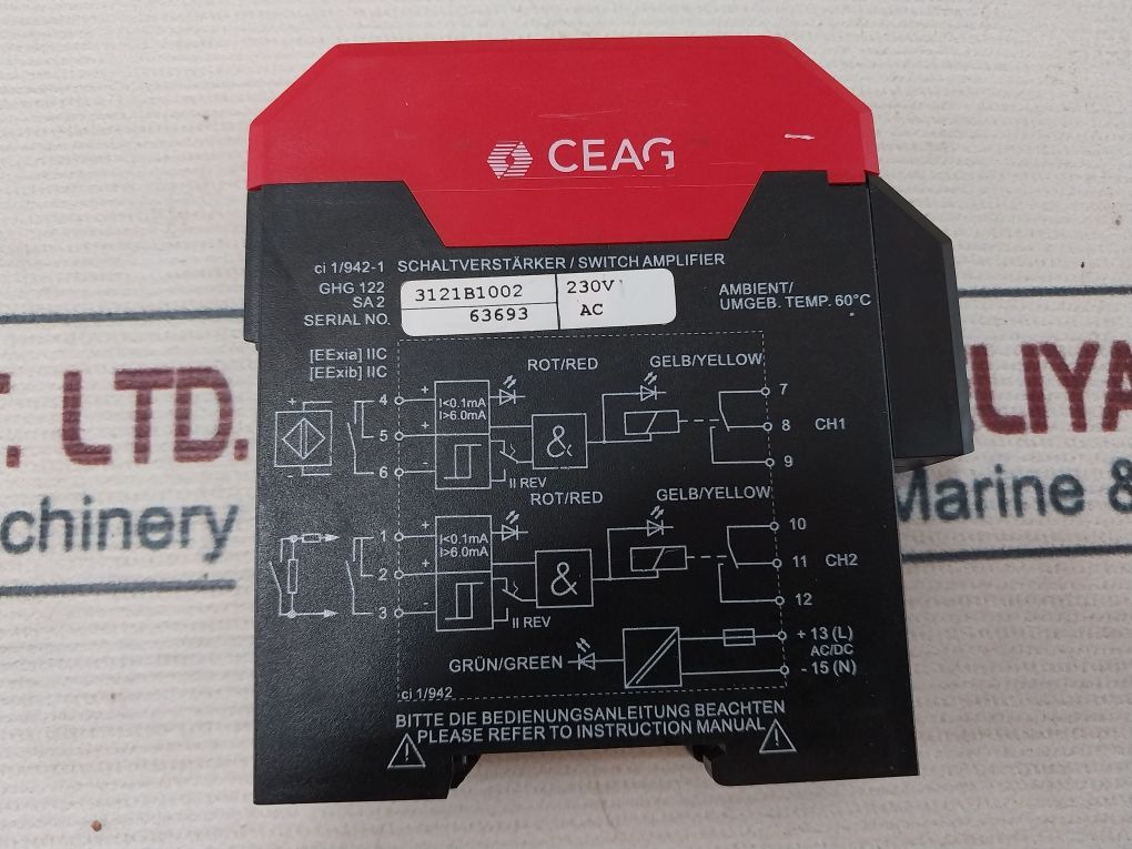 Ceag Ci 1/942-1 Switch Amplifier Ghg 122 Sa2 230V Ac – Aeliya Marine Tech