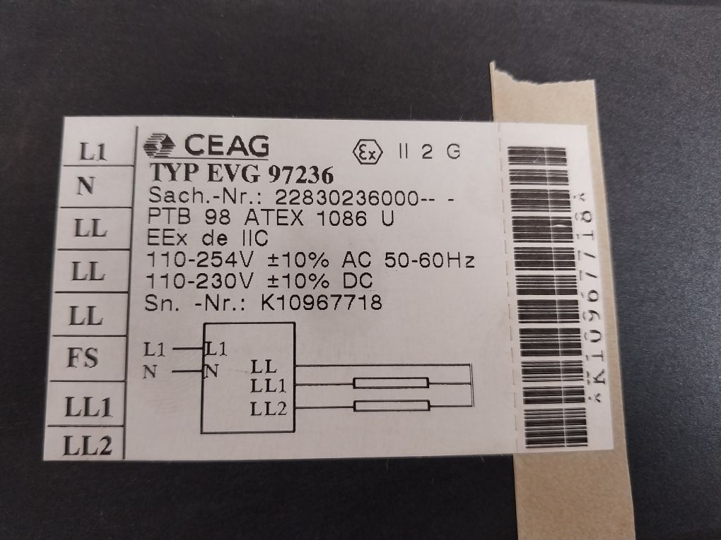 Ceag Evg 97236 Electronic Ballast