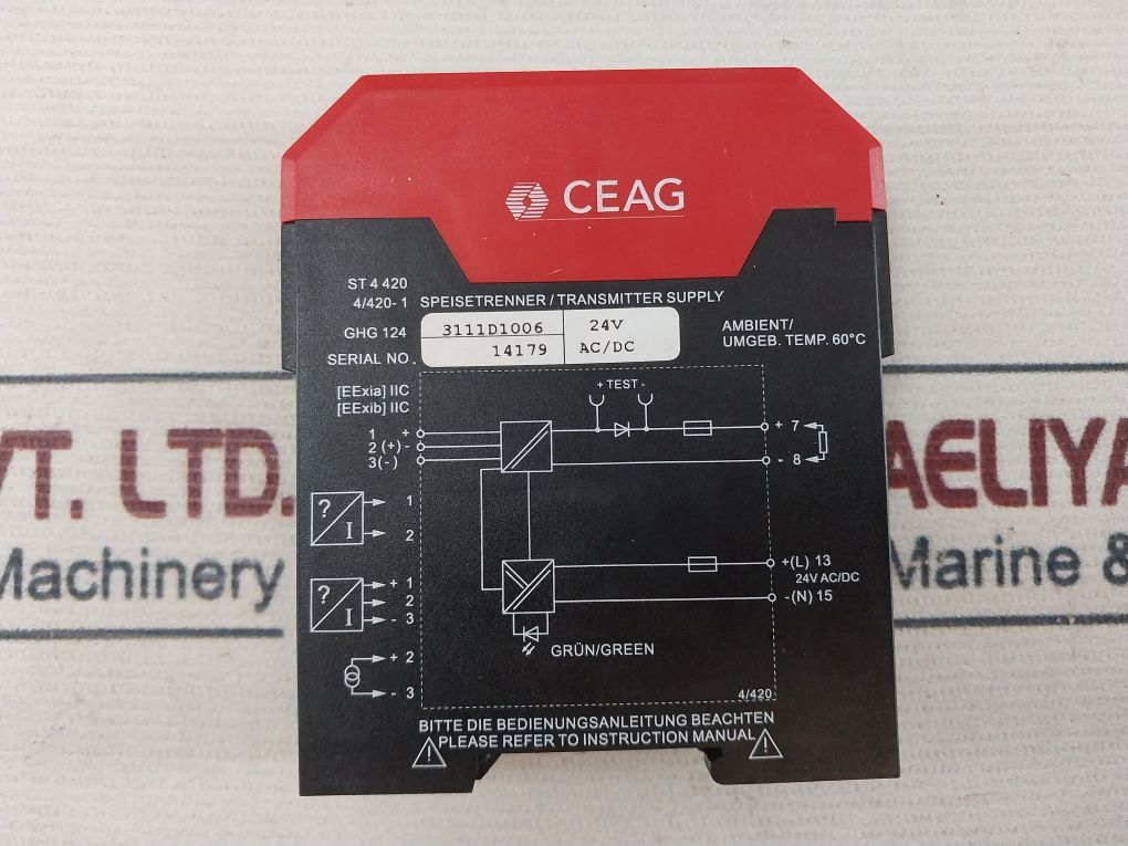 Ceag Ghg 124 3111D1006 Transmitter Supply 24V Ac/Dc
