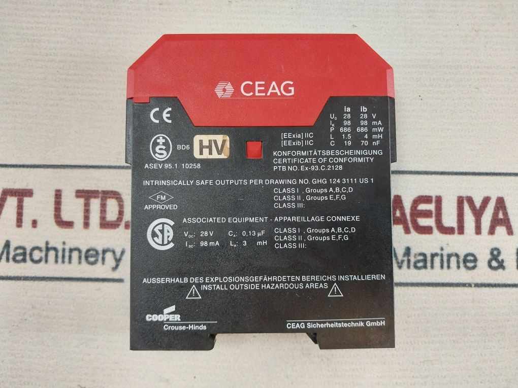Ceag Ghg 124 3111D1006 Transmitter Supply 24V Ac/Dc
