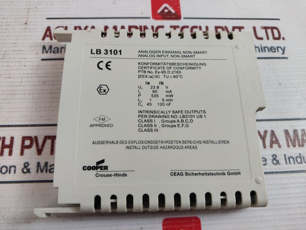 Ceag Lb 3101 Analog Input Module Ex-95.D.2163 