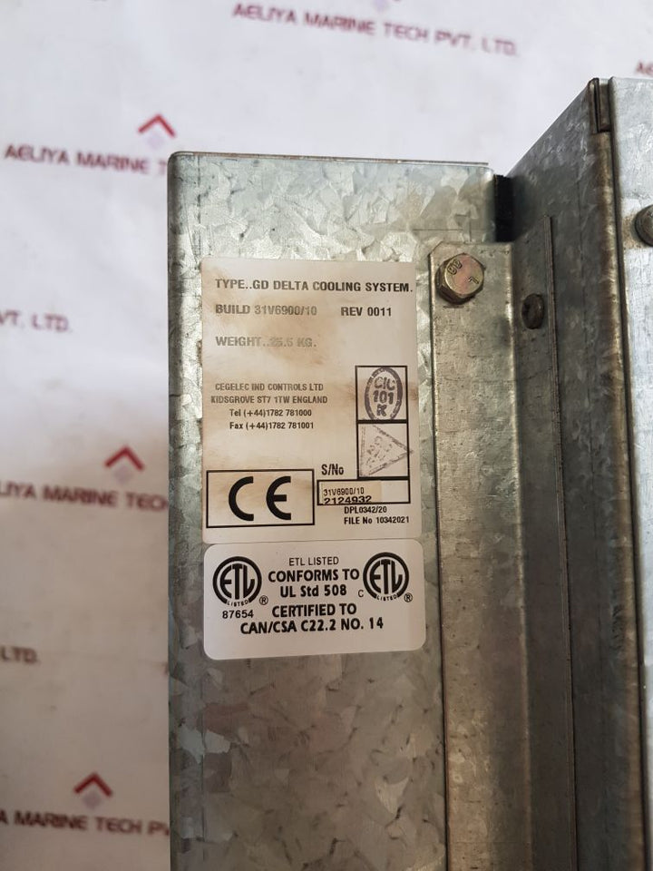Cegelec 31V6900/10 Gd Delta Cooling System