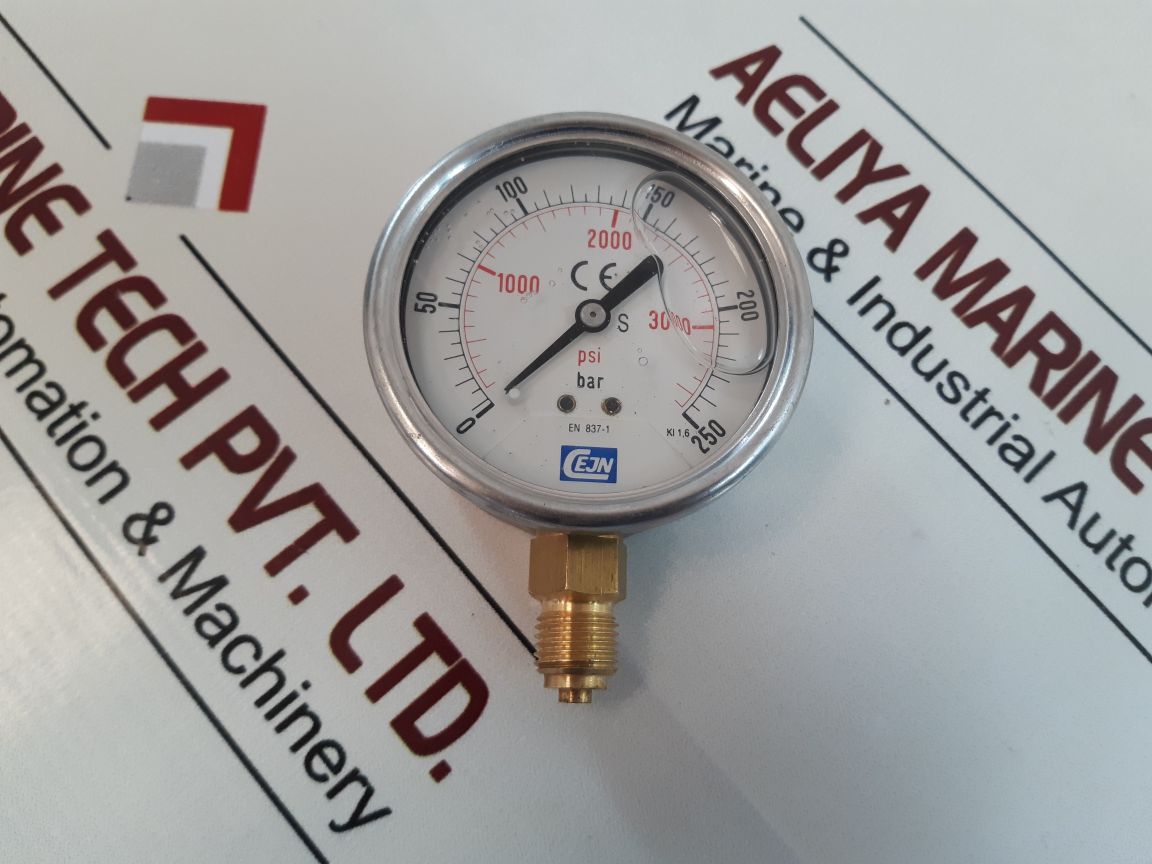 Cejn En 837-1 Kl. 1.6 Pressure Gauge 0-250 Bar 0-3600 Psi
