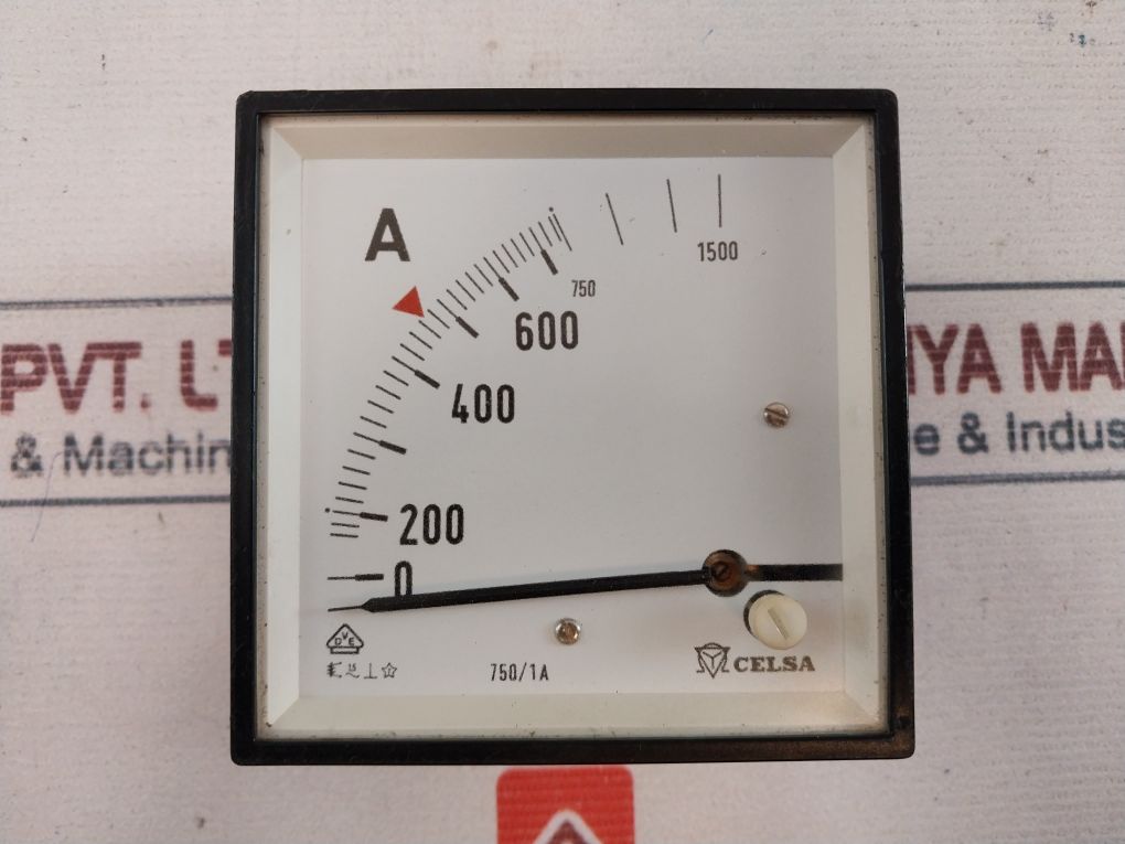 Celsa 0-750/1500 A Analog Recessed Ammeter