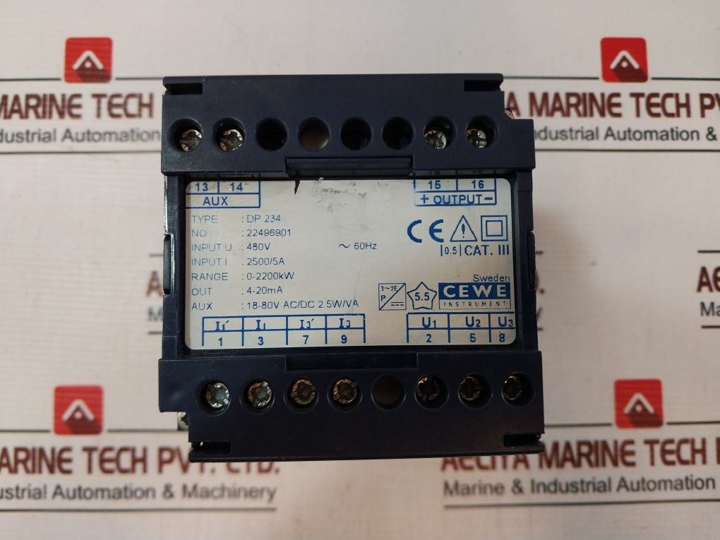 Cewe Instrument Dp 234 Transducer 480V ~60Hz