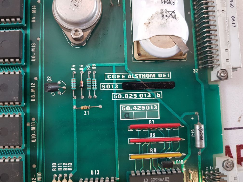 Cgee Alsthom 50.825 013 B Pcb Card S013