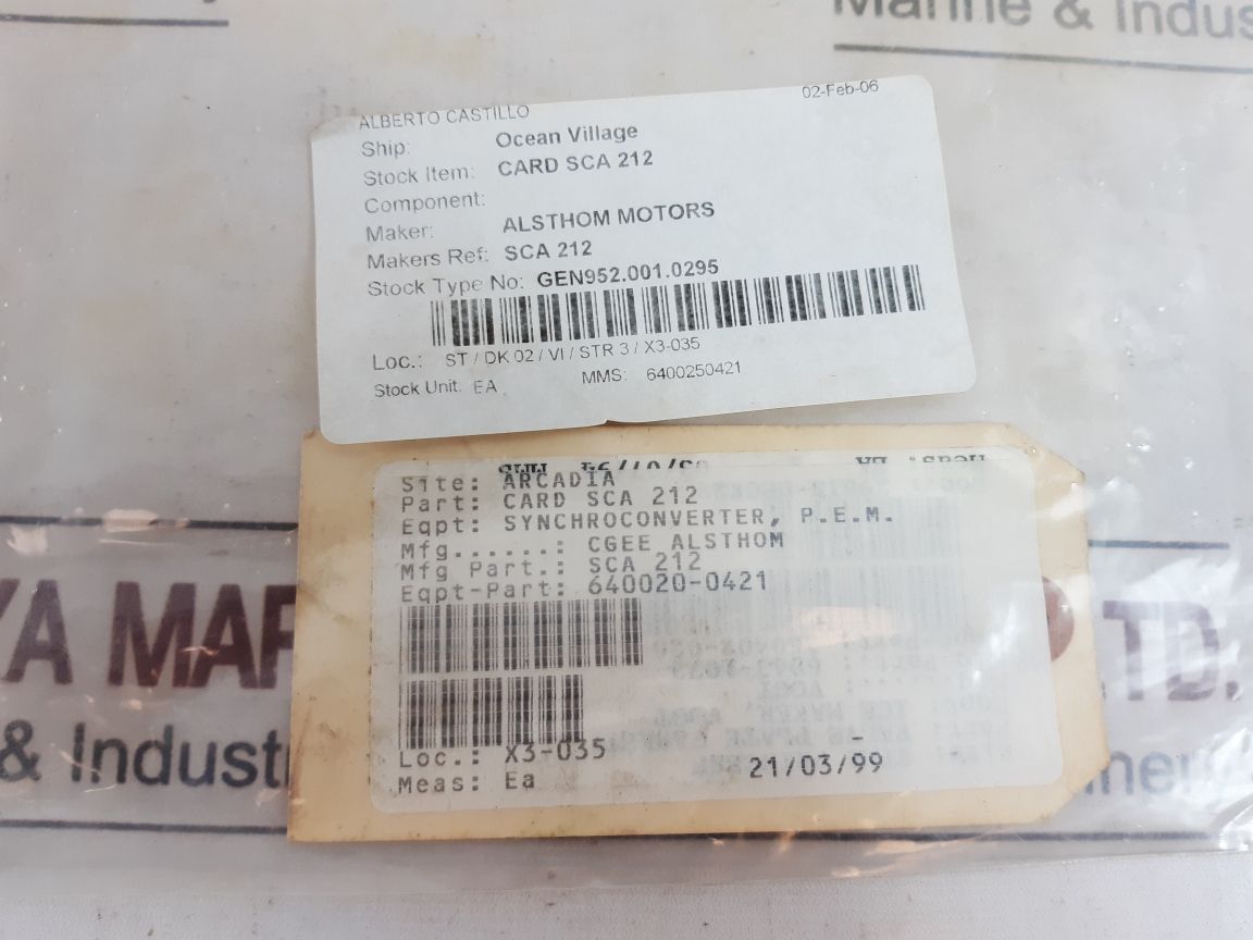 Cgee Alsthom Dei 50.723 212 B Card Sca 212