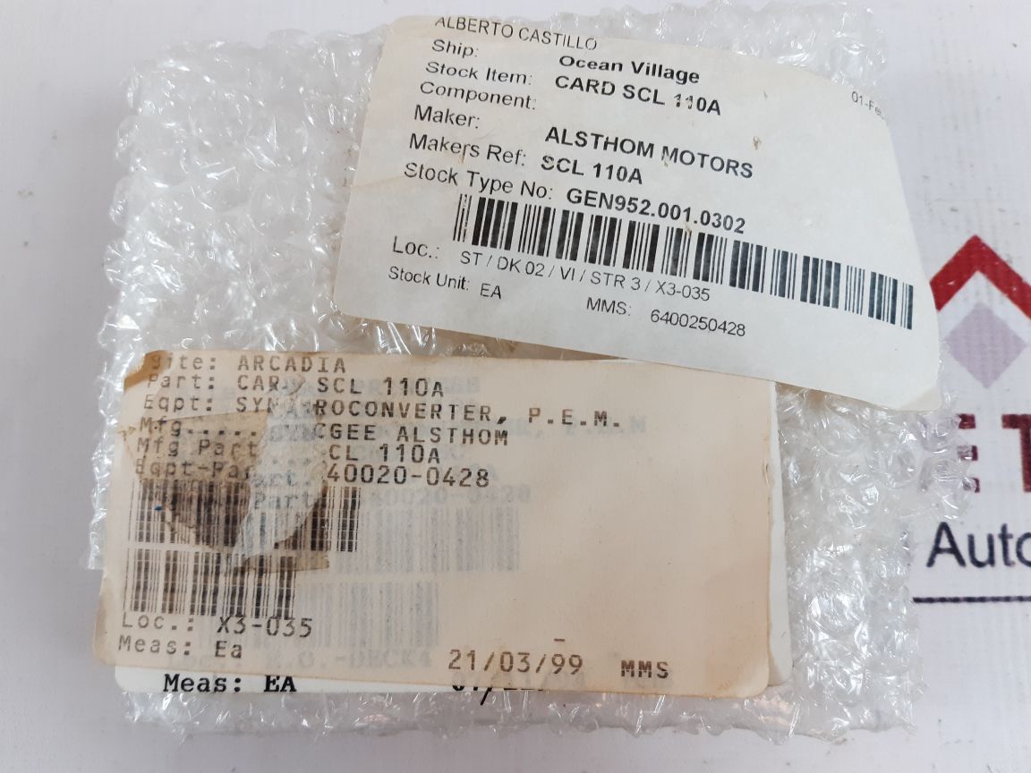 Cgee Alsthom Dei Card Scl 110A