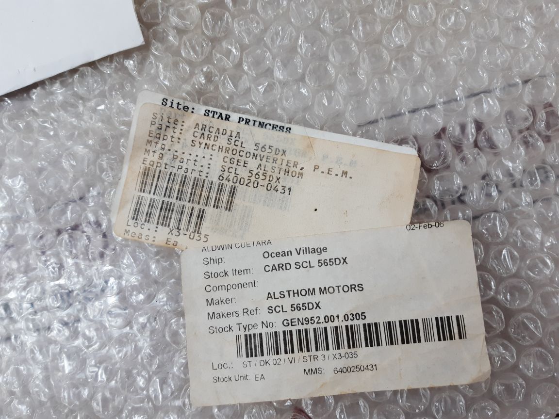 Cgee Alsthom Scl 565Dx Pcb Card