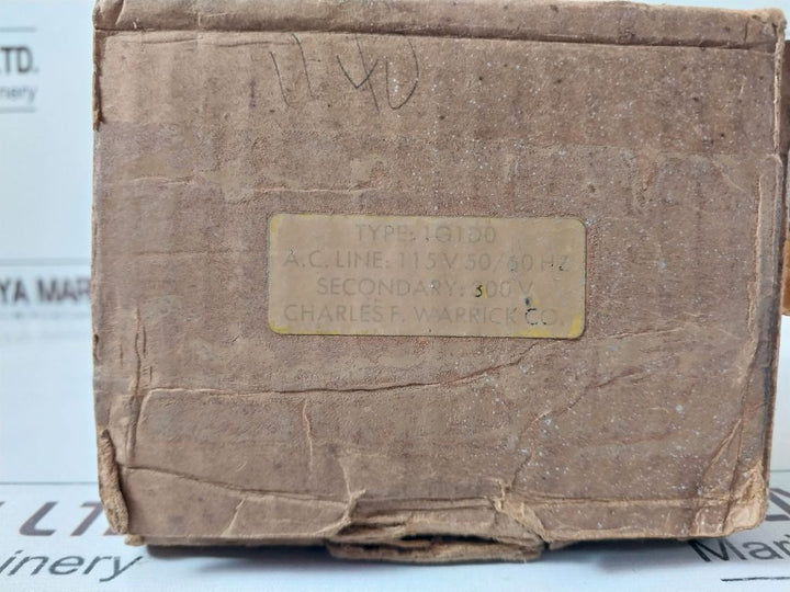 Charles F. Warrick 1G1D0 Control Relay