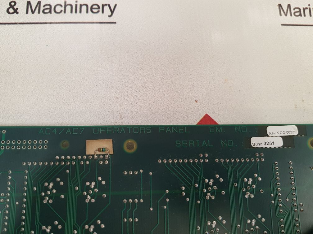 Chassis Na1116.1 Operators Panel Ha220862B/ /B,Ha220862B/B