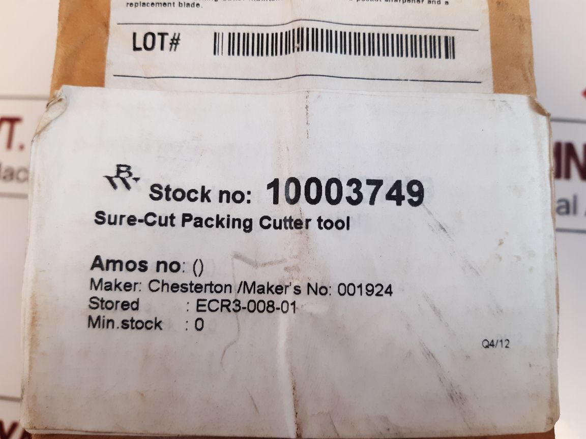 Chesterton 001924 Sure-cut Packing Cutter
