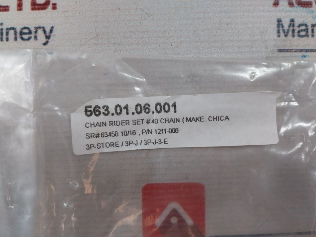 Chicago Dryer 1211-006 Chain Rider Set # 40 Chain