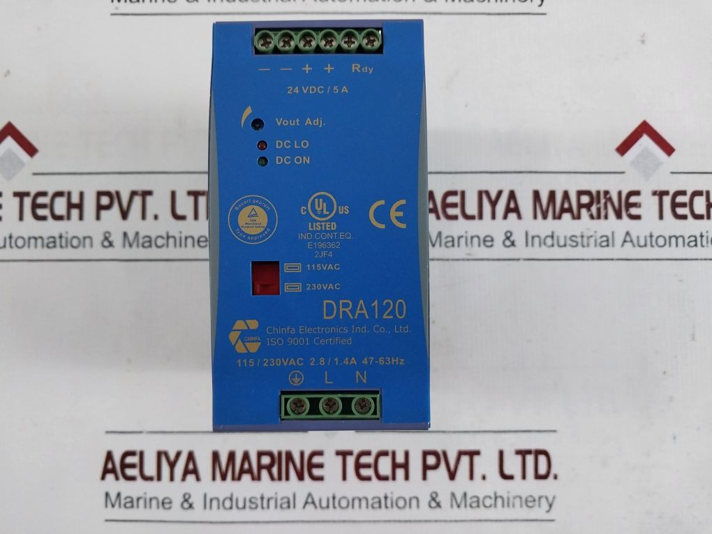 Chinfa Electronics Dra120-24Spa Power Supply 115/230Vac 2.8/1.4A