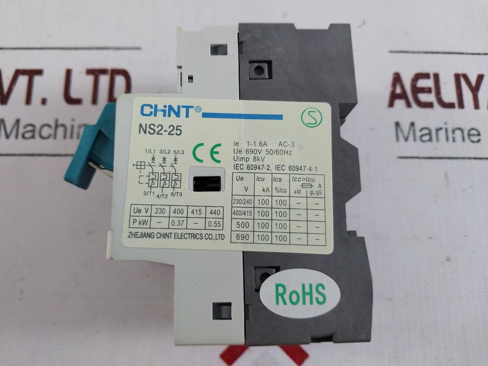 Chint Ns2-25 Alternating Current Motor Starter 1-1.6A