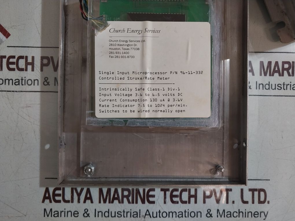 Church Energy 96-11-332 Single Input Microprocessor