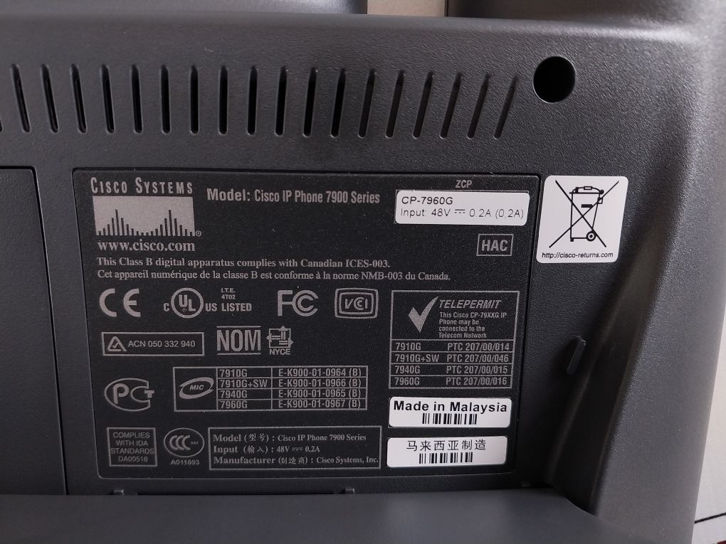 Cisco 68-2563-02 Ip Lcd Display Phone