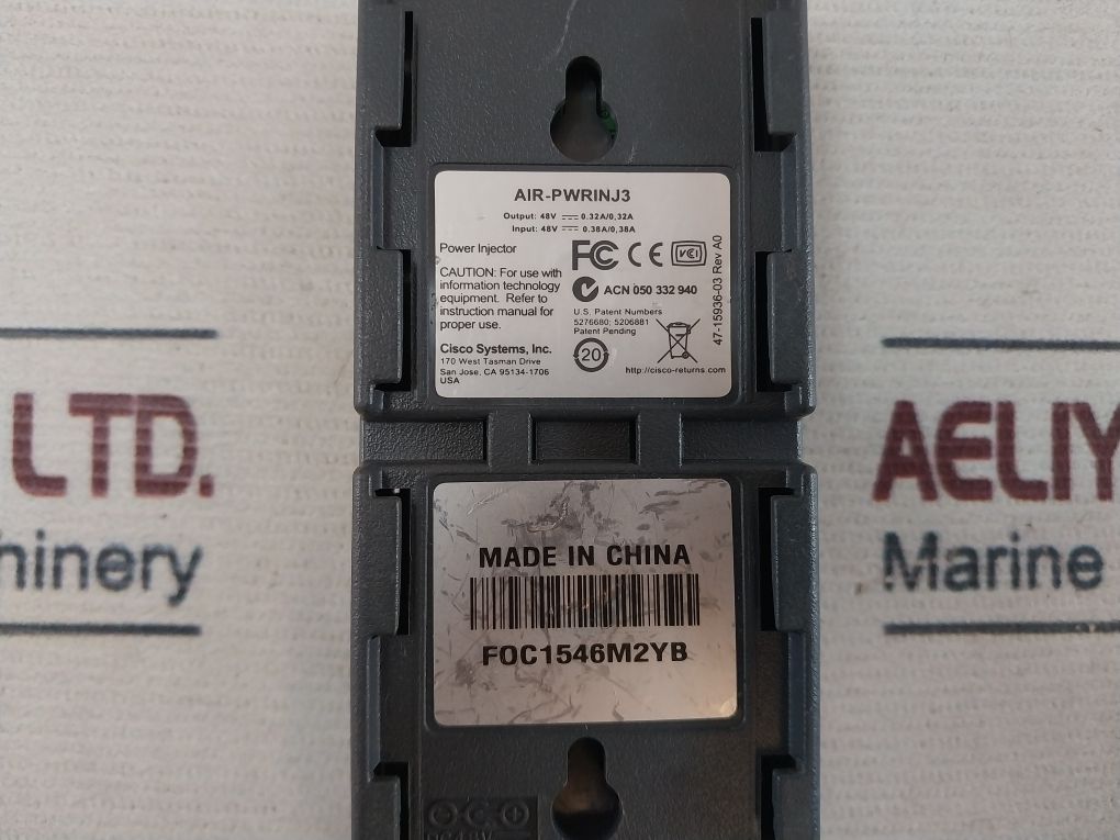 Cisco Air-pwrinj3 Power Injector Rev A0
