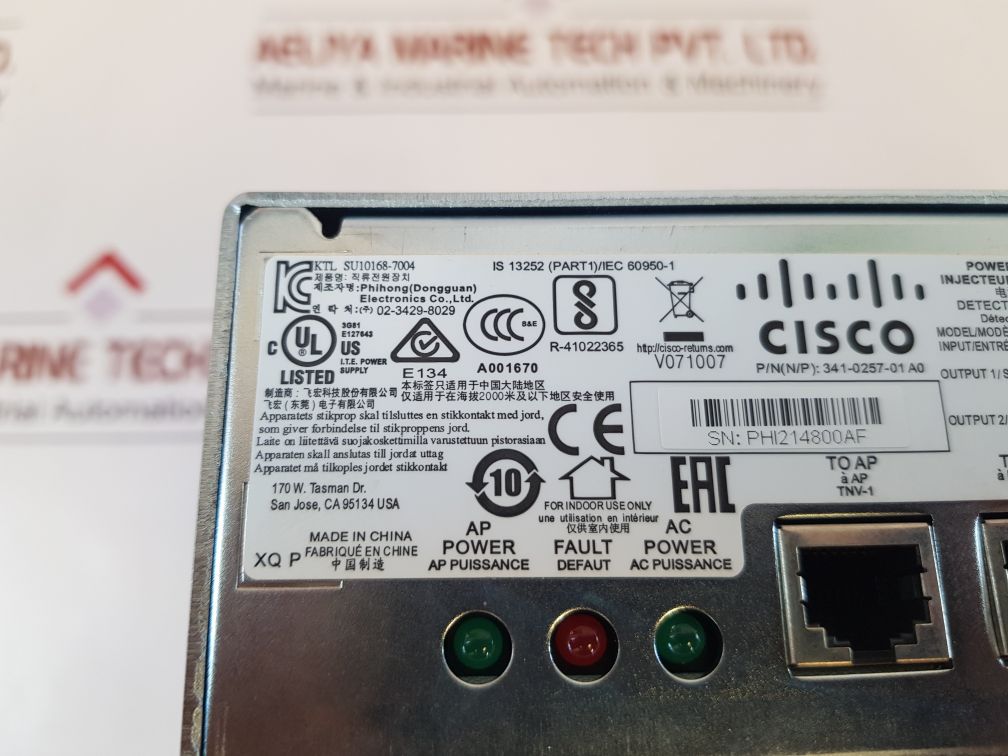 Cisco Poe80U-560(G)-c-r Power Injector Set