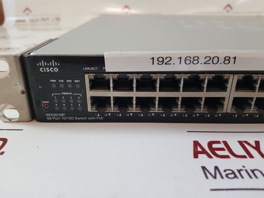 Cisco sfe2010p 48-port 10/100 ethernet switch with poe