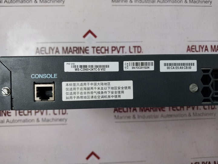 Cisco Ws-c2960+24Tc-s Ethernet Network Switch Catalyst 2960 Plus Series Si