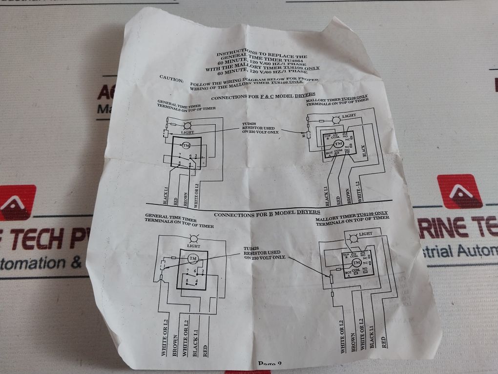 Cissell Tu 5843 General Time Timer Tu4864 60 Min
