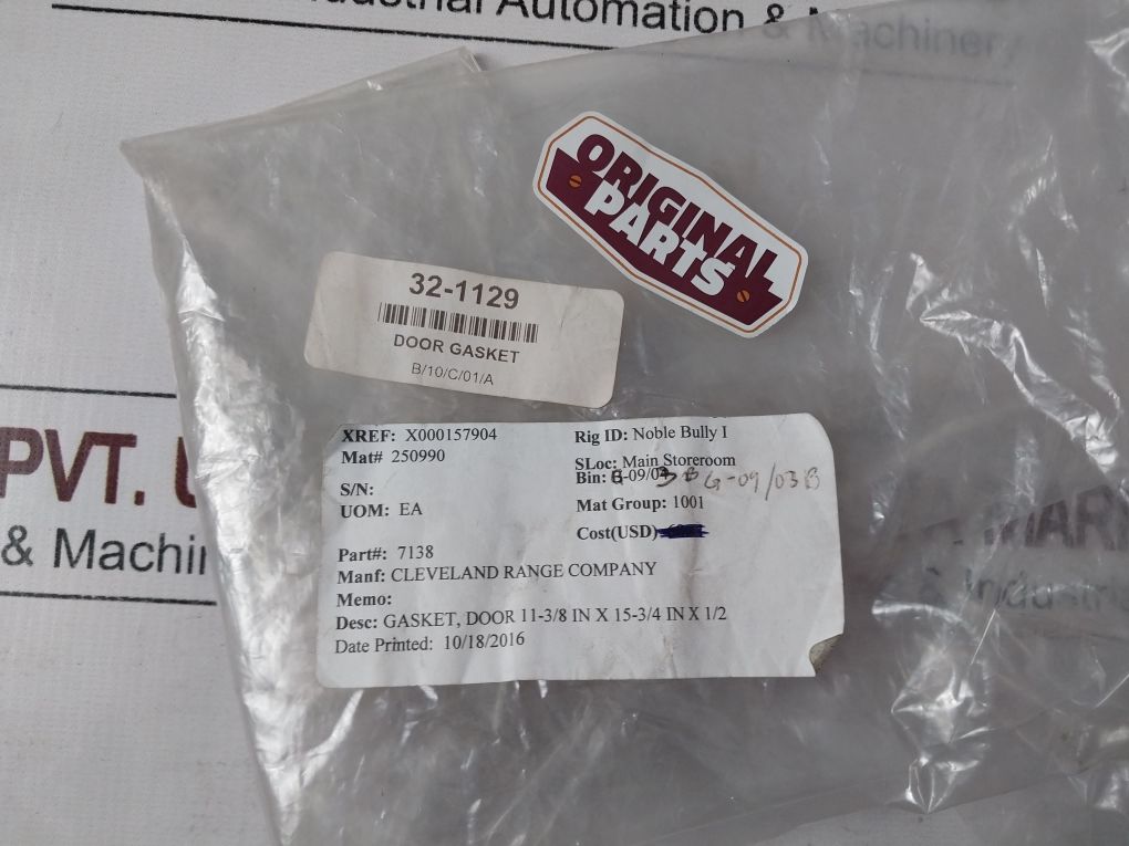 Cleveland 32-1129 Door Gasket 7138