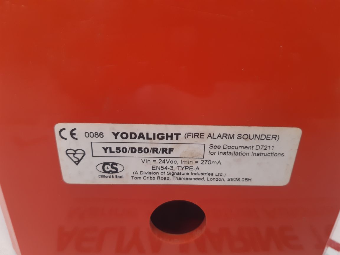 Clifford & Snell Yl50D50RRf Fire Alarm Sounder En54-3, Type-a