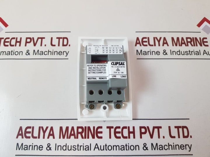 Clipsal 31Vetr3 Time Delay Switch 0-15 Hours, 250V Ac 10A
