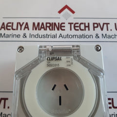 Clipsal 56So315 Socket Outlet, Three Flat Sockets 15A