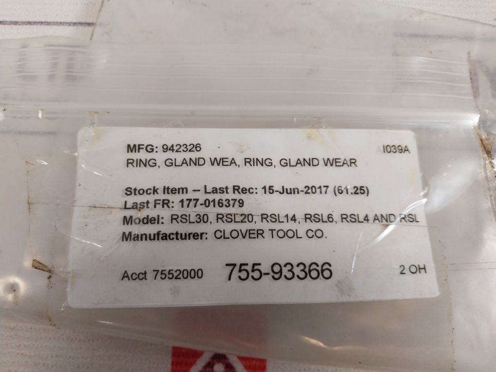Clover Tool 942326 Gland Wear Ring