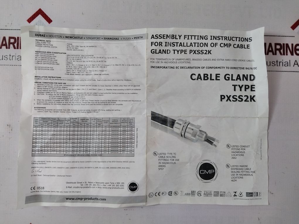Cmp 20Pxss2K1Ra531 Cable Gland Connector Set Pxss2K