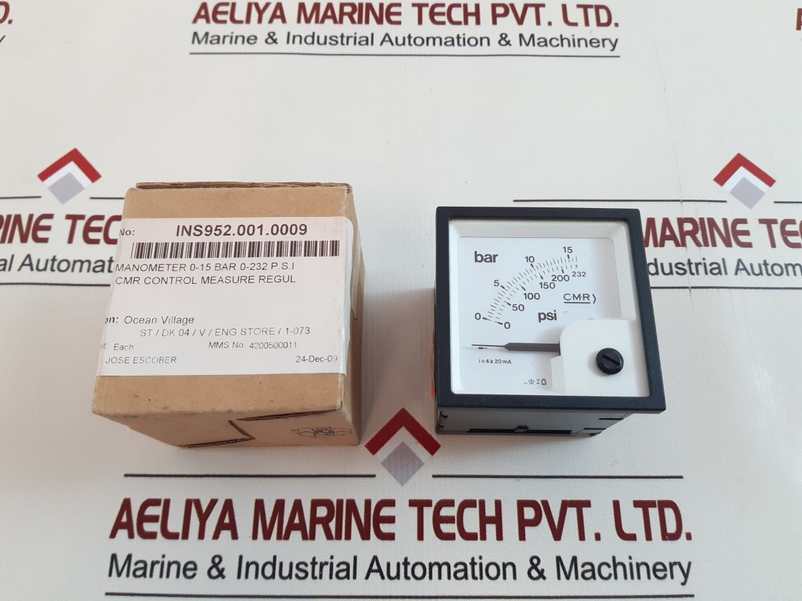 Cmr Manometer 0-15 Bar