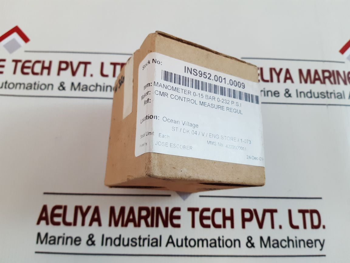 Cmr Manometer 0-15 Bar