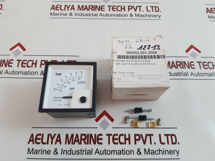 Cmr Manometer 0-6 Bar
