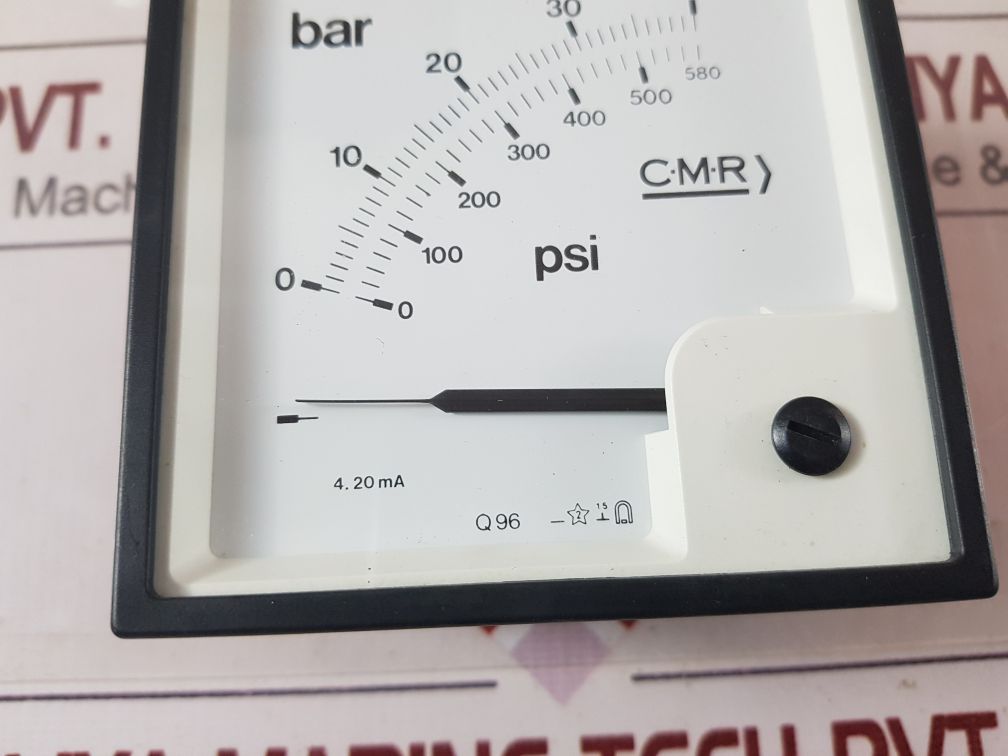 Cmr Q 96 Manometer 0-40 Bar 0-586 P.S.I Bq96
