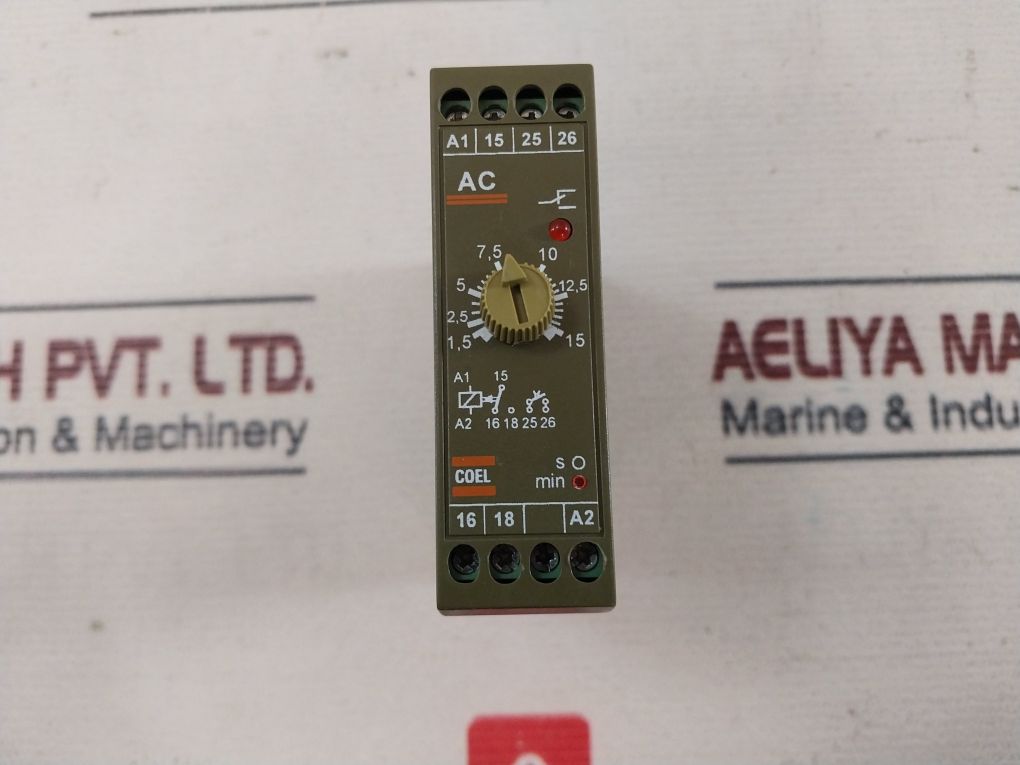 Coel Ac Electronic Timer Relay 1.5-15 Min