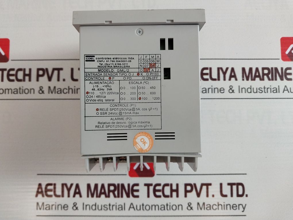 Coel Gml/2 Temperature Controller 100...1200(°C) 110...127/220Vca/Vac