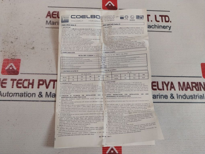 Coelbo Ls5130N Limit Switch  250 Vdc 10A