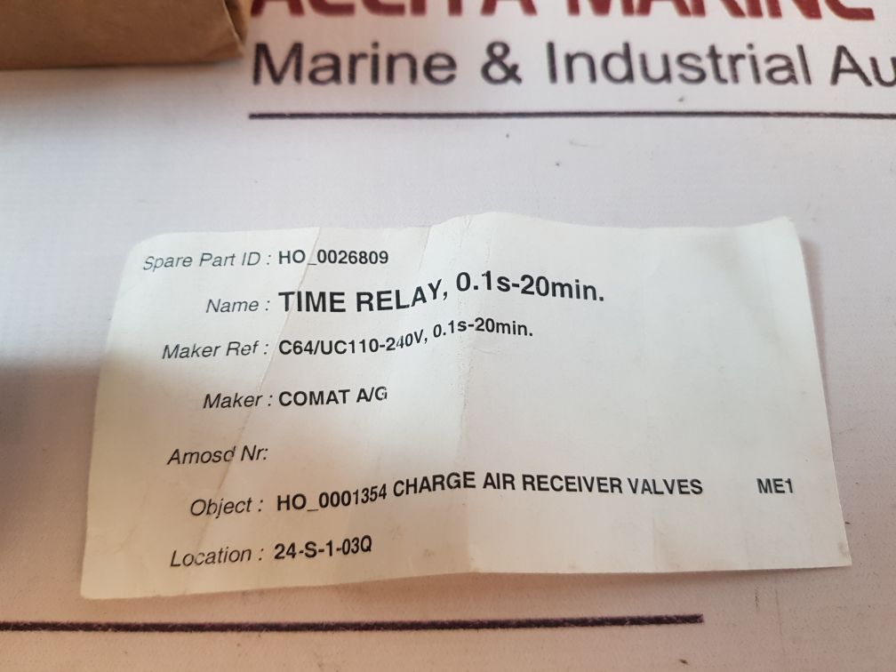 Comat C64/Uc Time Relay 110-240V~