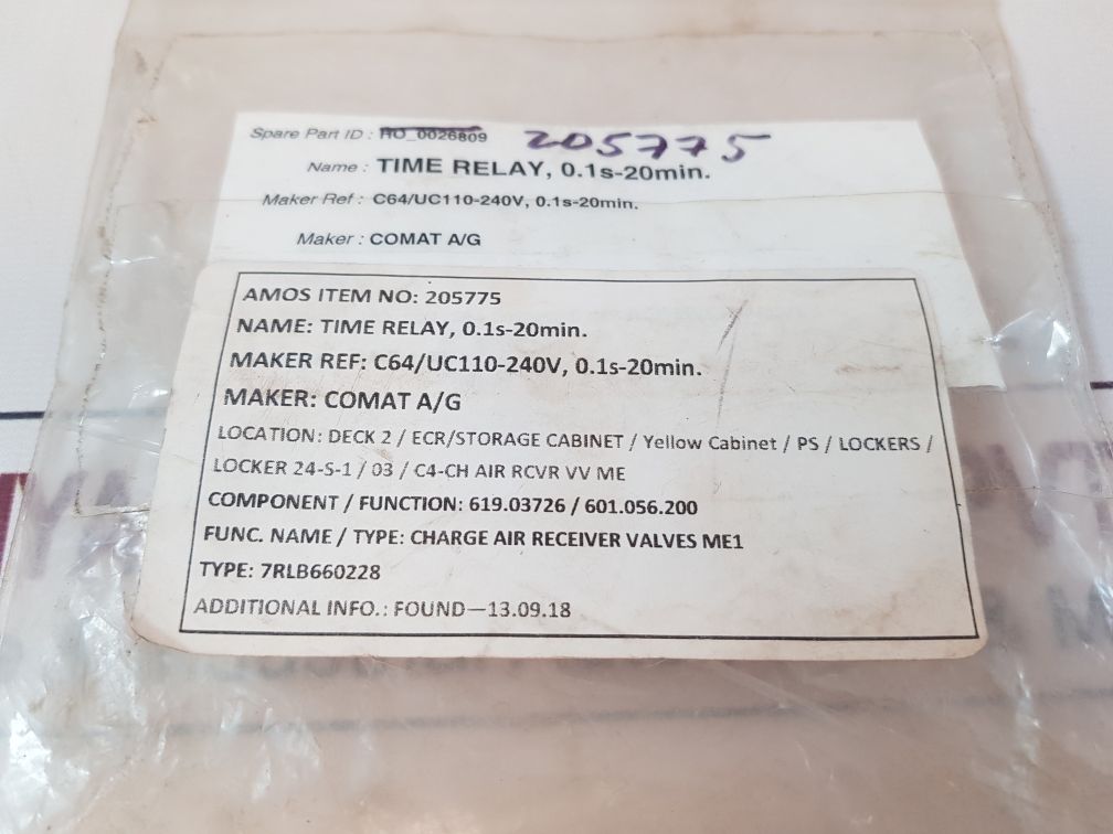 Comat C64/Uc Time Relay 110-240V~