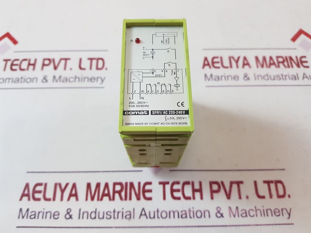 Comat sfr1/ac 220-240v relay 5va 50/60 hz
