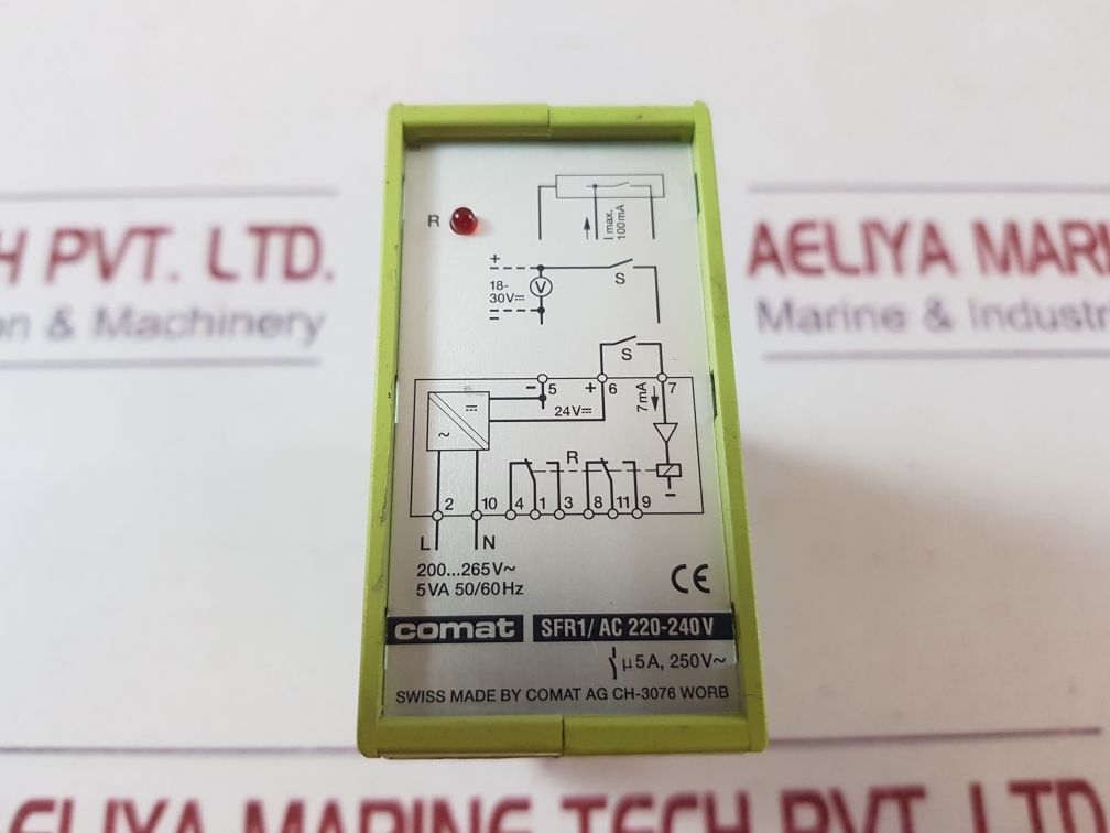 Comat sfr1/ac 220-240v relay 5va 50/60 hz