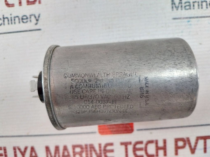 Commonwealth Sprague 325P356H37N30N4X Run Capacitor 85 Uf/370 Vac 