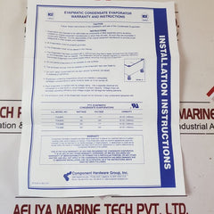 Component Hardware T12-5200 Ptc Evapmatic Condensate Evaporator