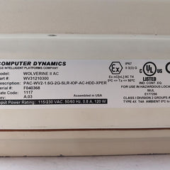 Computer Dynamics Wolverine Ii Ac Display Panel Pac-wv2-1.6G-2G-slr-iop-ac-hdd-x