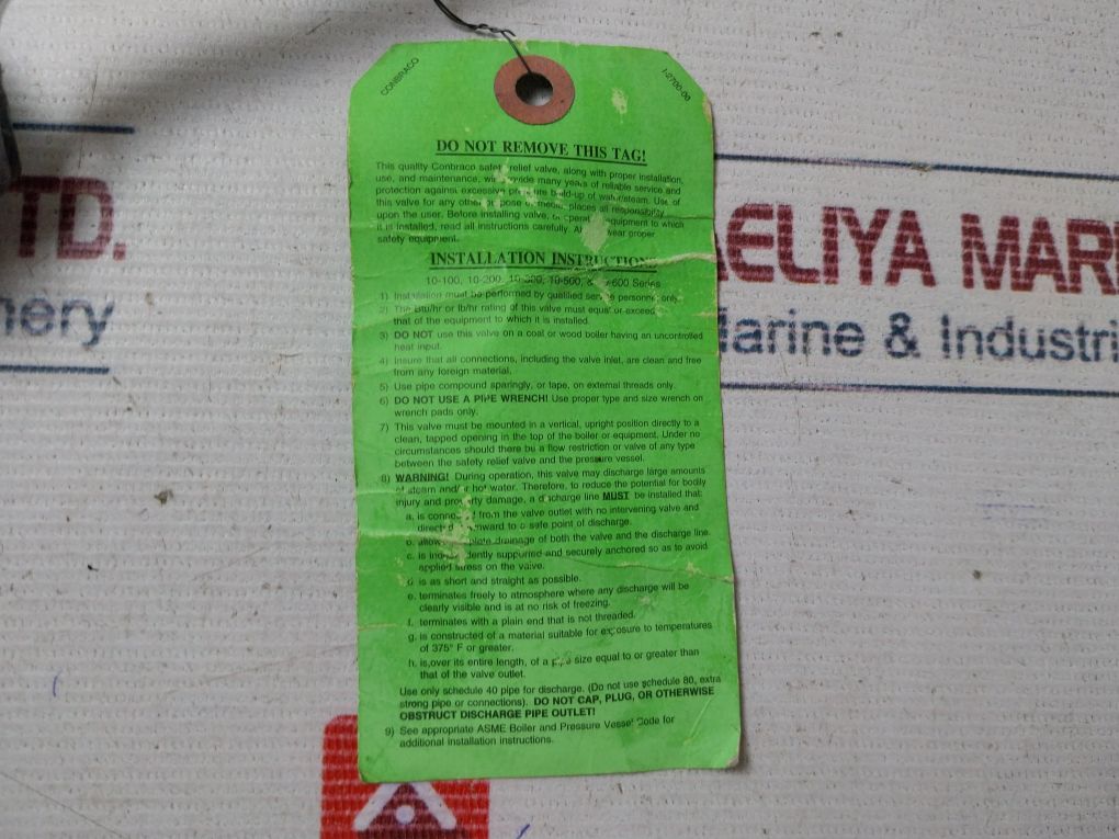 Conbraco 10-614-01 Hot Water Relief Valve