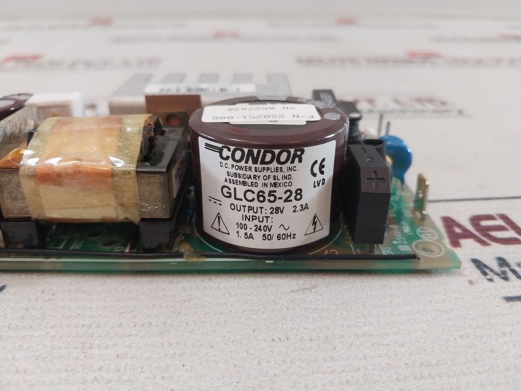 Condor 02-34664-0003 D.C Power Supplies Glc65-28 100-240V~ 1.5A 50/60Hz